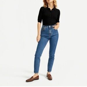 Everlane The High Rise Skinny Jeans Size 25 Blue Stretch Pockets